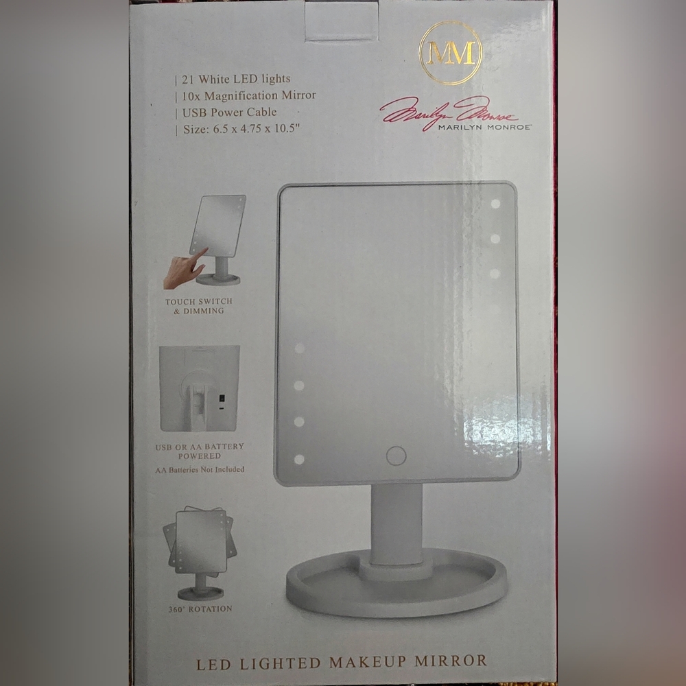 Marilyn Monroe LED Lighted Makeup Mirror - White